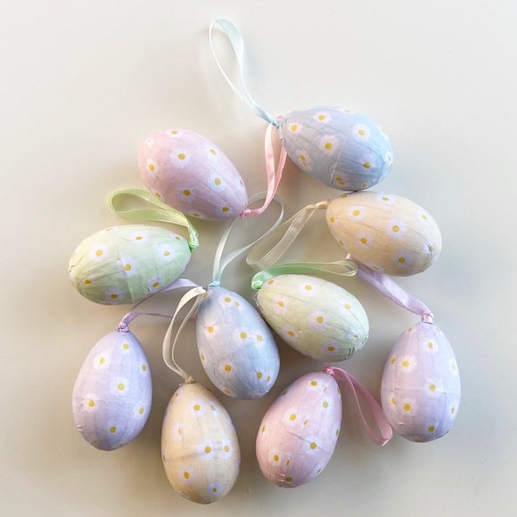 Unknown Other - Decorative‎ Paper Maché Style Floral Easter Eggs